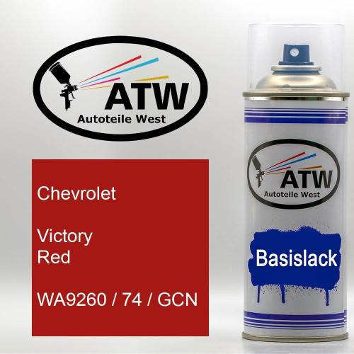 Chevrolet, Victory Red, WA9260 / 74 / GCN: 400ml Sprühdose, von ATW Autoteile West.